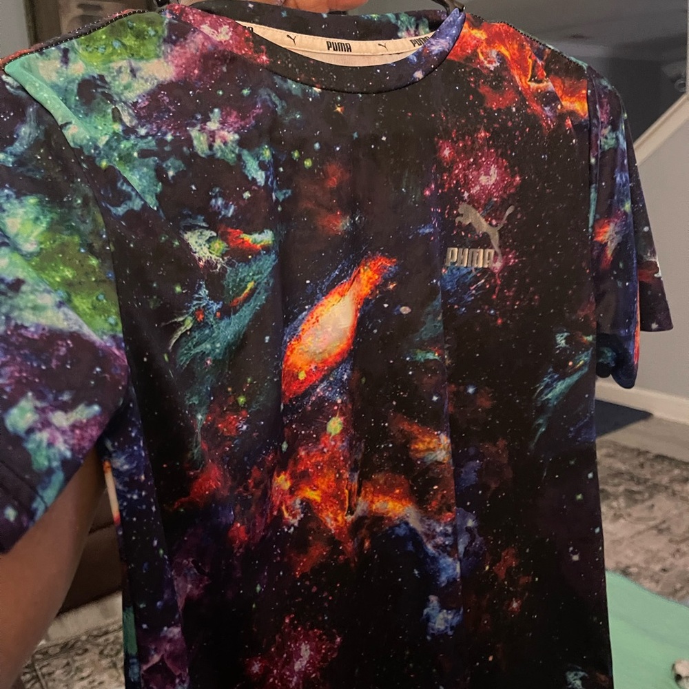 Puma Multicolor Galaxy Print Crew Tee